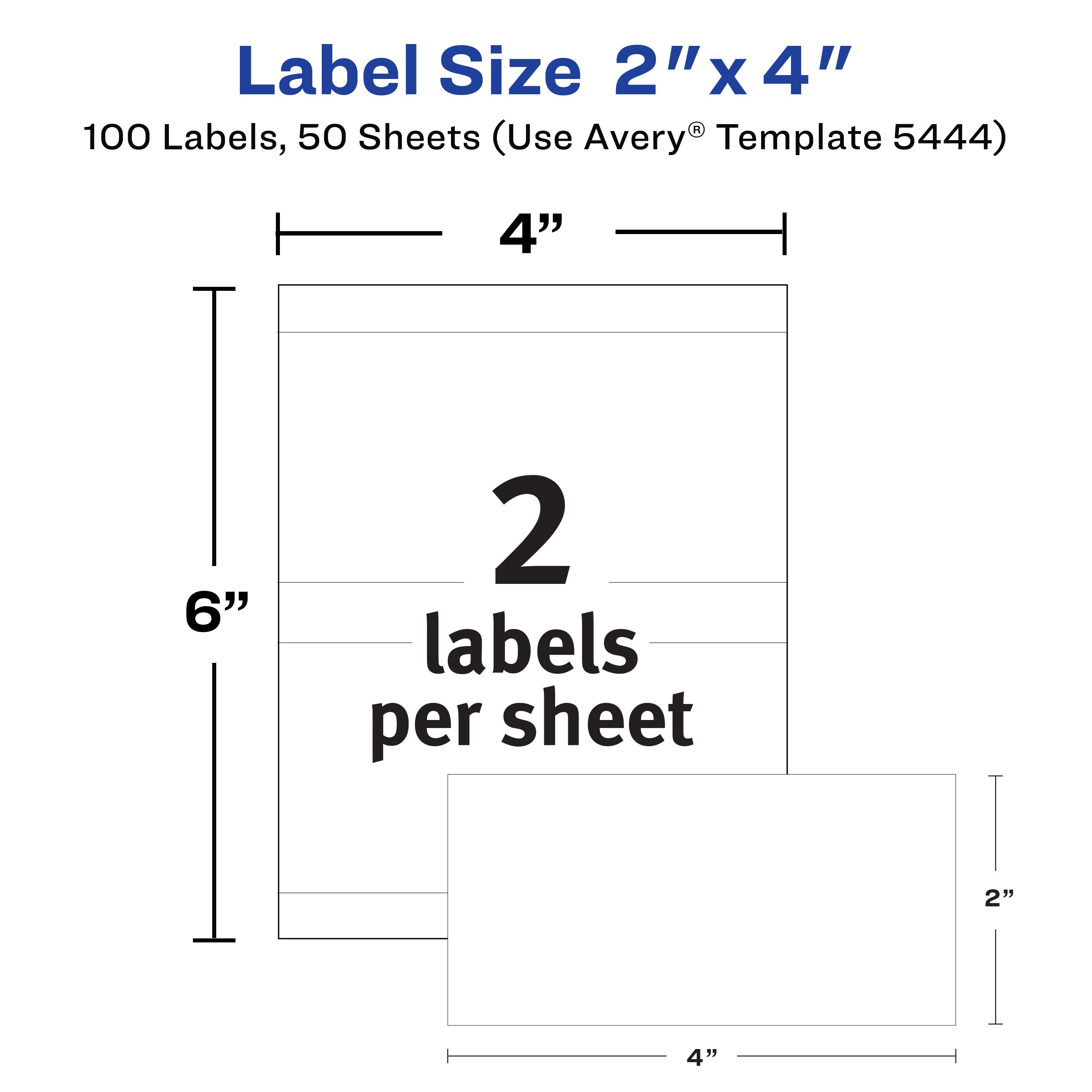 Removable Labels 5444 | Avery
